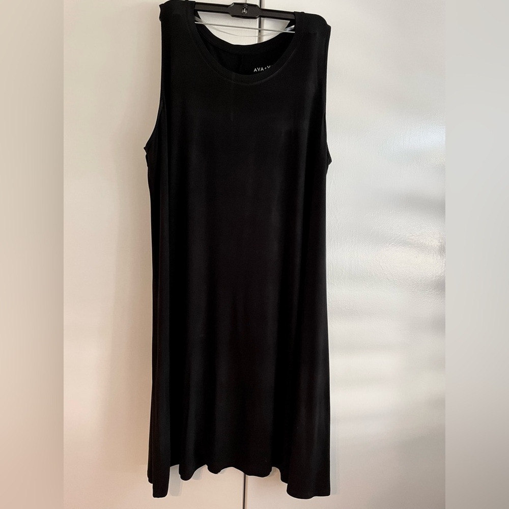 Ava & Viv Elegant Black Midi Dress